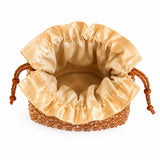 Solenne Amber Crystal Beaded Bag
