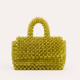 Vesper Olive Green Beaded Bag