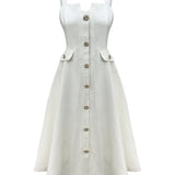Felicia Dress Midi White