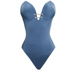 Ava Straplez One Piece Blue