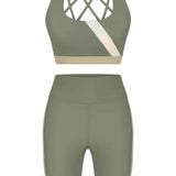 Refresh Biker Leggings Khaki