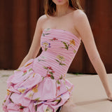 April Pink Floral Dress