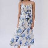 Sombre Blue Floral Dress