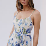 Sombre Blue Floral Dress