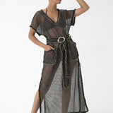 Mykonos Short Sleeve Belt Caftan