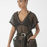 Mykonos Short Sleeve Belt Caftan