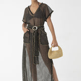 Mykonos Short Sleeve Belt Caftan