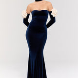Versailles Rose Navy Gown Dress