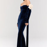 Versailles Rose Navy Gown Dress