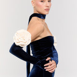 Versailles Rose Navy Gown Dress