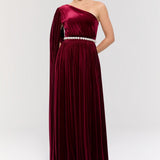 Baglioni Burgundy Gown Dress