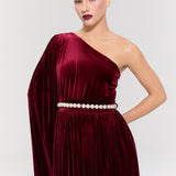 Baglioni Burgundy Gown Dress