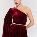 Baglioni Burgundy Gown Dress