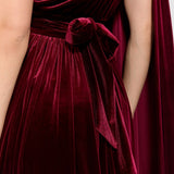 Baglioni Burgundy Gown Dress