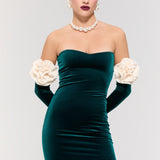 Versailles Rose Green Mini Dress