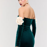 Versailles Rose Green Mini Dress