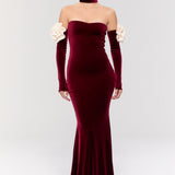 Versailles Rose Burgundy Gown Dress