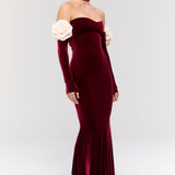Versailles Rose Burgundy Gown Dress