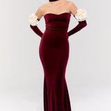 Versailles Rose Burgundy Gown Dress
