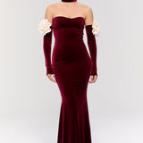 Versailles Rose Burgundy Gown Dress