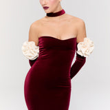 Versailles Rose Burgundy Gown Dress