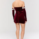Eternal Mini Burgundy Dress