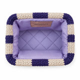 Navy & Ecru Knit Bag