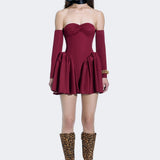 Candela Burgundy Dress