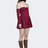 Candela Burgundy Dress