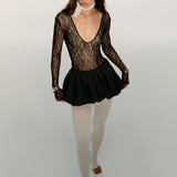 Siena Lace Balloon Mini Elbise