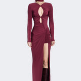 Noche Burgundy Maxi Dress