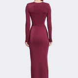 Noche Burgundy Maxi Dress