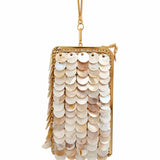Mother of Pearl Mini Beige Bag