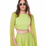 Maribella Bluz & Mila Mini Etek Yeşil Takım
