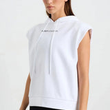 Sleeveless Hoodie – White Body London