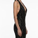 Black Lace V-Neck Jumpsuit