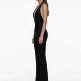 Black Lace V-Neck Jumpsuit