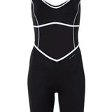 Tempo Contrast-Stitch Jumpsuit – Black Body London