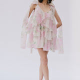 Lilia Pink Floral Elbise