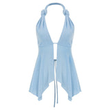 Marisa Blue Blouse Skirt Set