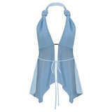 Marisa Blue Blouse Skirt Set