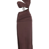 Ola Low-cut Long Dress