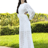 Marbella Long Brode Dress