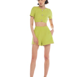 Bea Top & Dalia Short Green Set