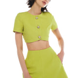 Bea Top & Dalia Short Green Set