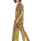 Gia Shirt & Alya Top & Darina Pants Patterned Set