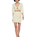 Jenna Top & Serena Off White Skirt Set