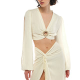 Derya Top & Jenica Skirt Off White Set