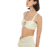Darya Top & Marina Short Ivory Set