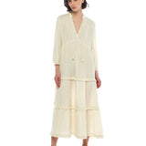 Davida Dress Maxi Off White